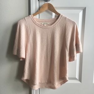 Madewell Textured Flutter Sleeve Top